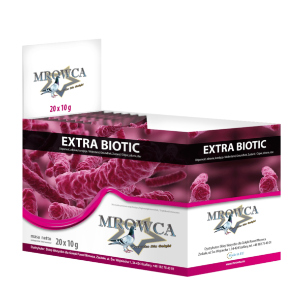 Prebiotyk z elektolitami dla gołębi MROWCA Extra Biotic 10 g