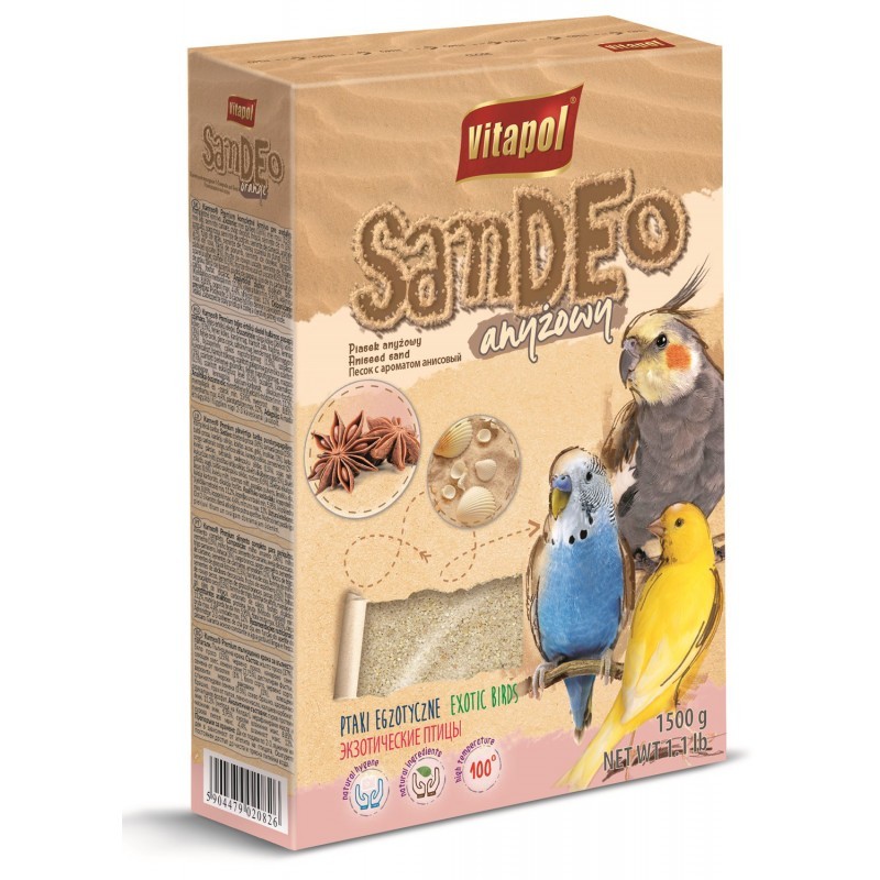 Piasek dla ptaków VITAPOL SANDEO anyżowy 1,5 kg