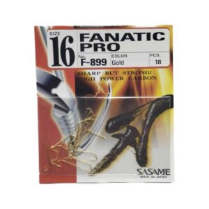 Haczyki SASAME Fanatic Pro F-899 Gold – rozmiar 16