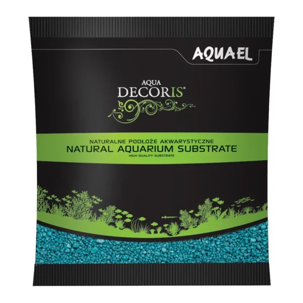 Naturalny żwir kwarcowy do akwarium AQUAEL Aqua Decoris Grunt turkusowy 1kg