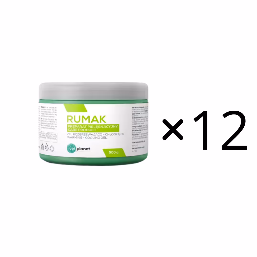 Żel rozgrzewająco-chłodzący koński VET PLANET Rumak 12 x 500 g