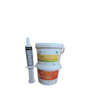 Preparaty przeciw biegunce OVER VET Fizzy Calf Vet 1 kg + PectoPro 1 kg + PHARMIL Carbo Calf 100 ml