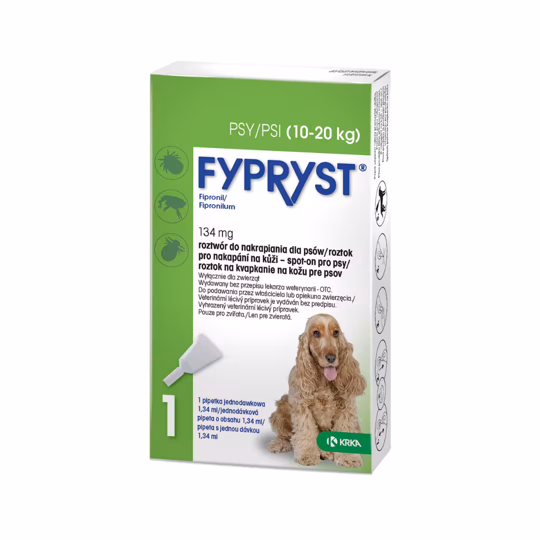FYPRYST 10-20kg - preparat na pchły i kleszcze dla średnich psów