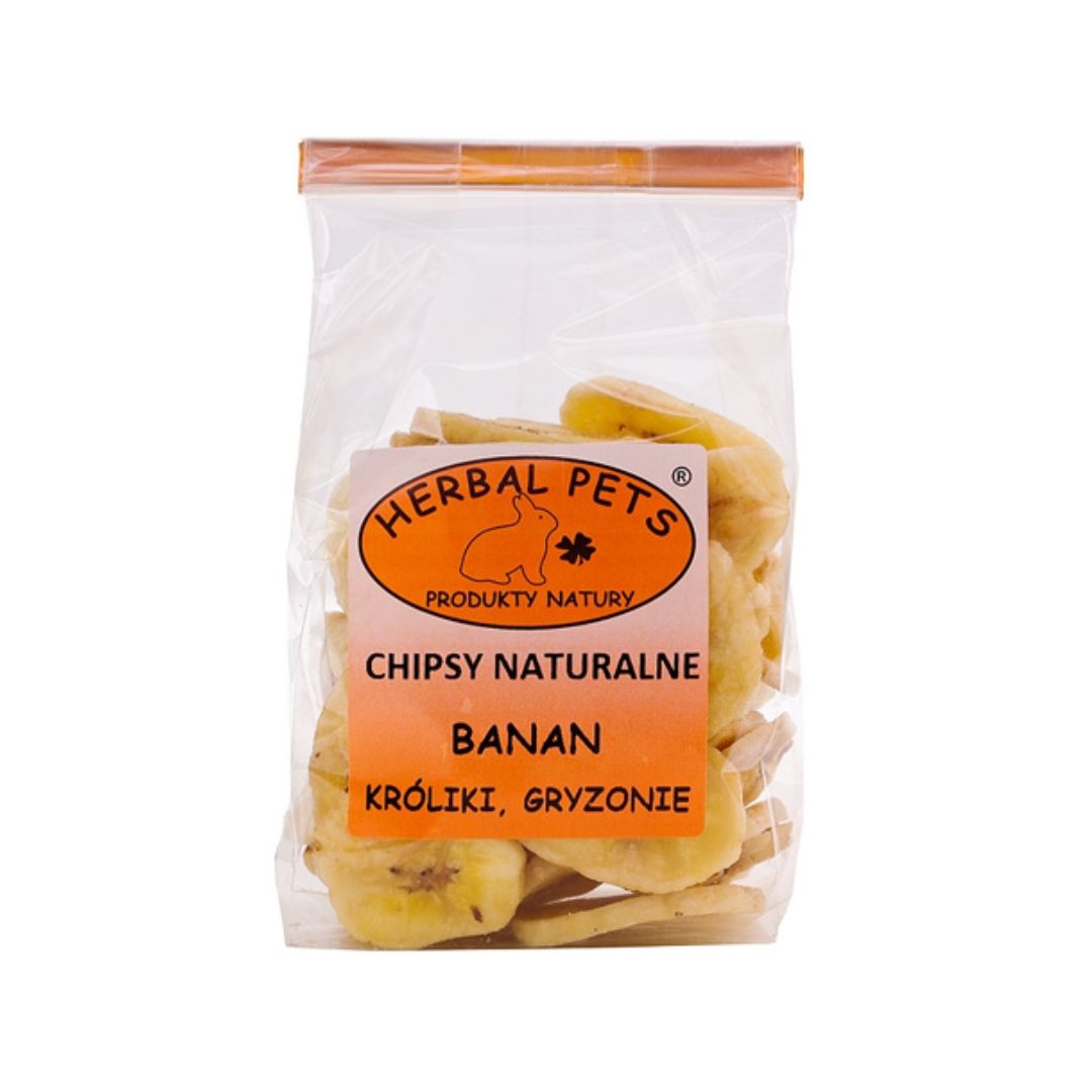 HERBAL PETS chipsy naturalne z banana 75g - dla gryzoni i królików
