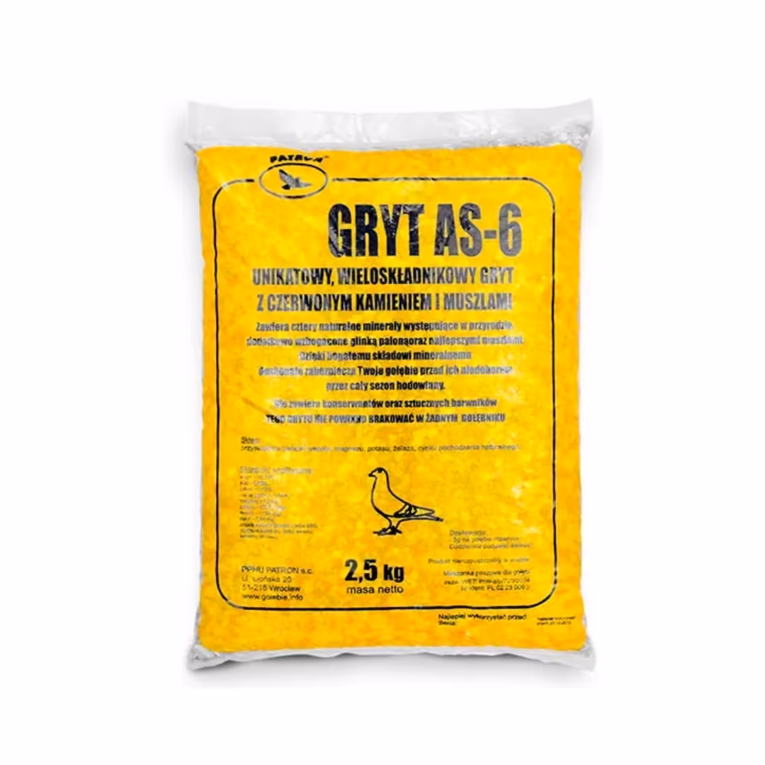 PATRON AS-6 2,5kg - Gryt z czerwonym kamieniem i muszlami
