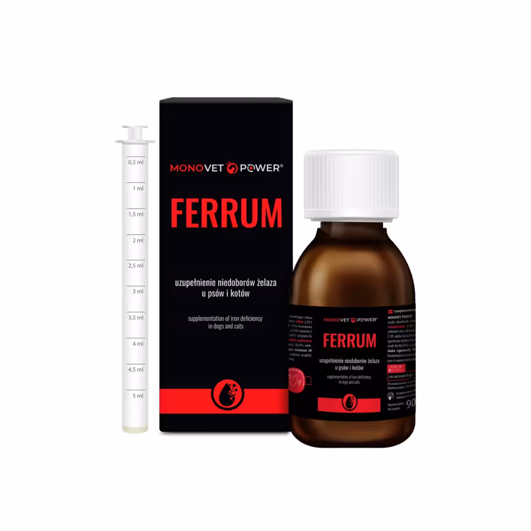 MONOVET POWER® - FERRUM żelazo dla psa i kota 90 ml