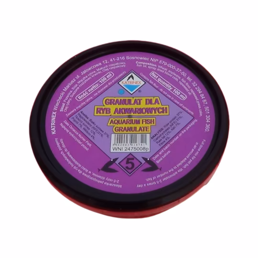Pokarm granulowany dla ryb akwariowych KATRINEX nr 5 100 ml