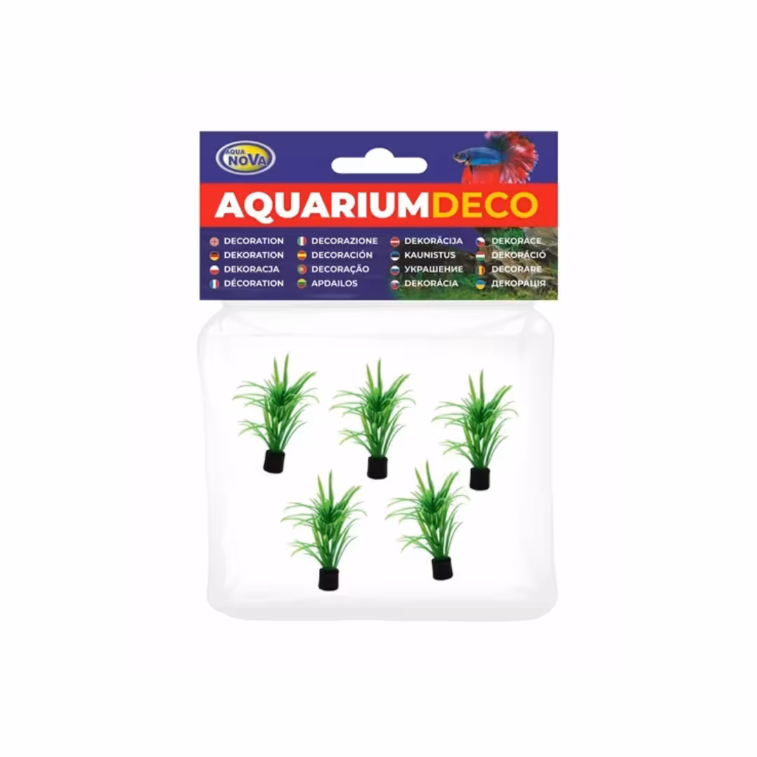 AQUA NOVA Zestaw sztucznych roślin 8cm 5szt/op