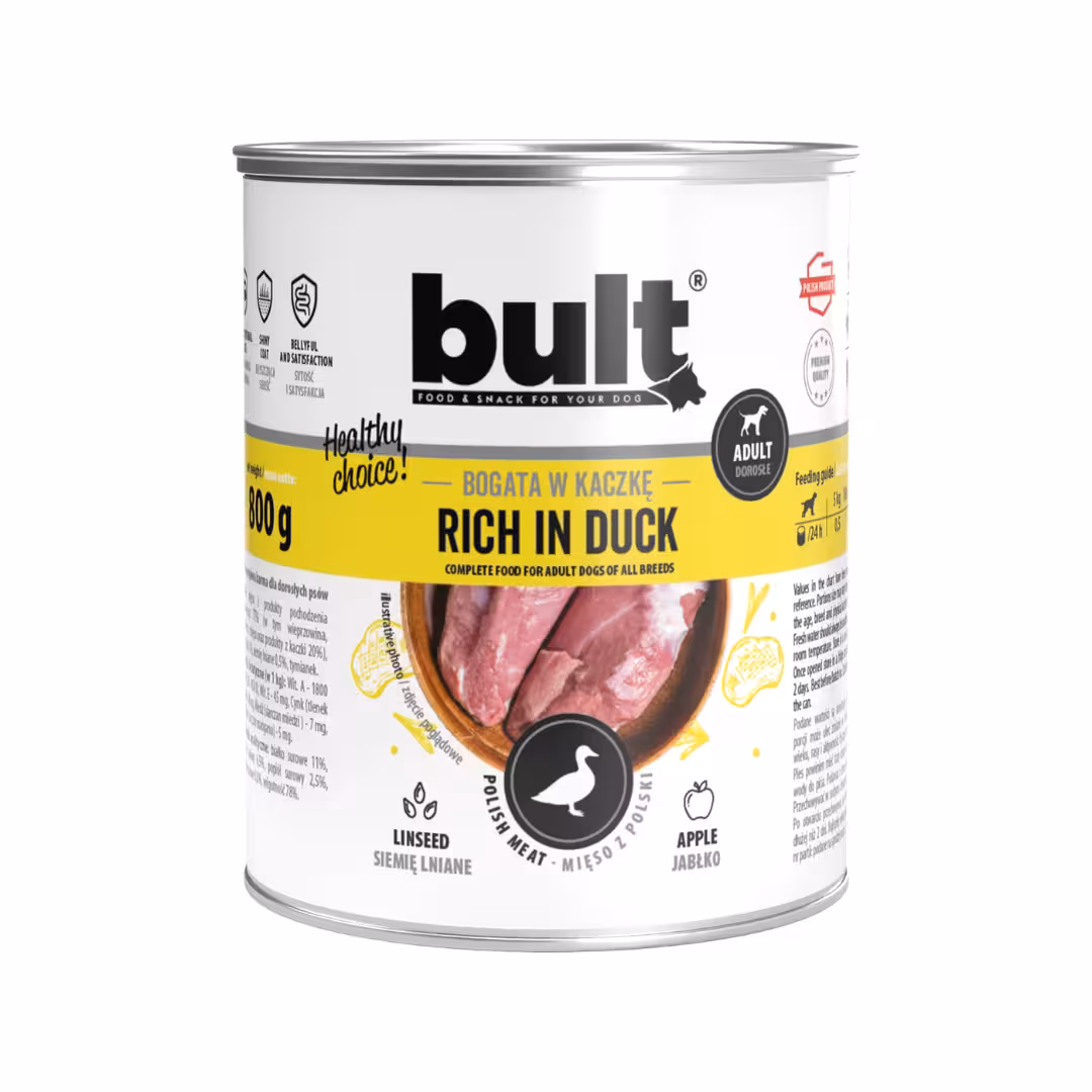 BULT Karma mokra dla psa bogata w kaczkę 800g