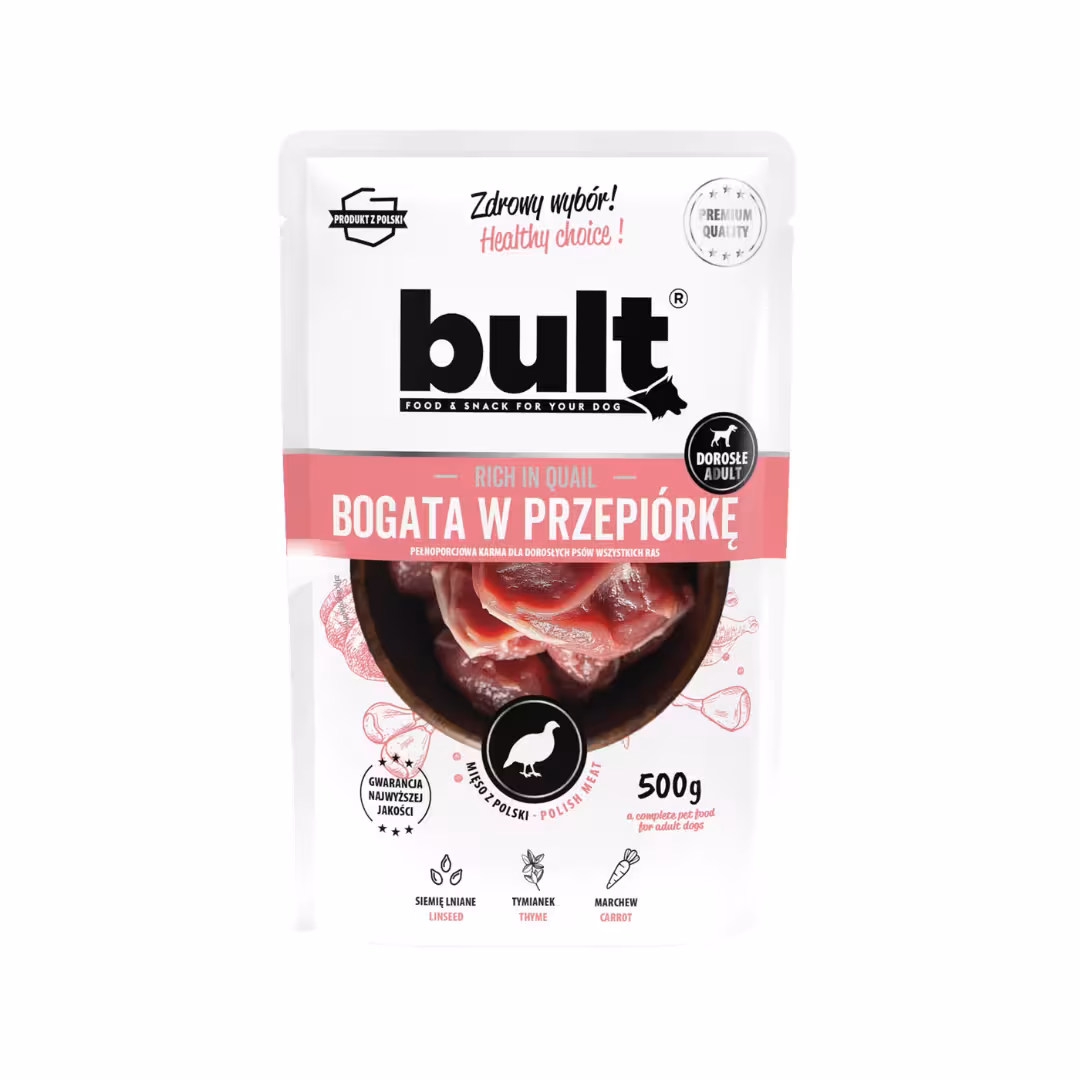 BULT Karma mokra dla psa bogata w przepiórkę 500g