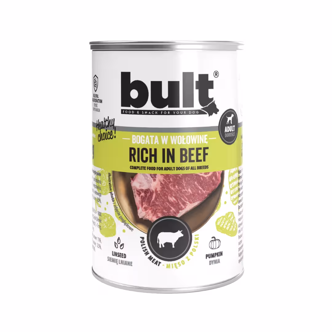 BULT Karma mokra dla psa bogata w wołowinę 400g