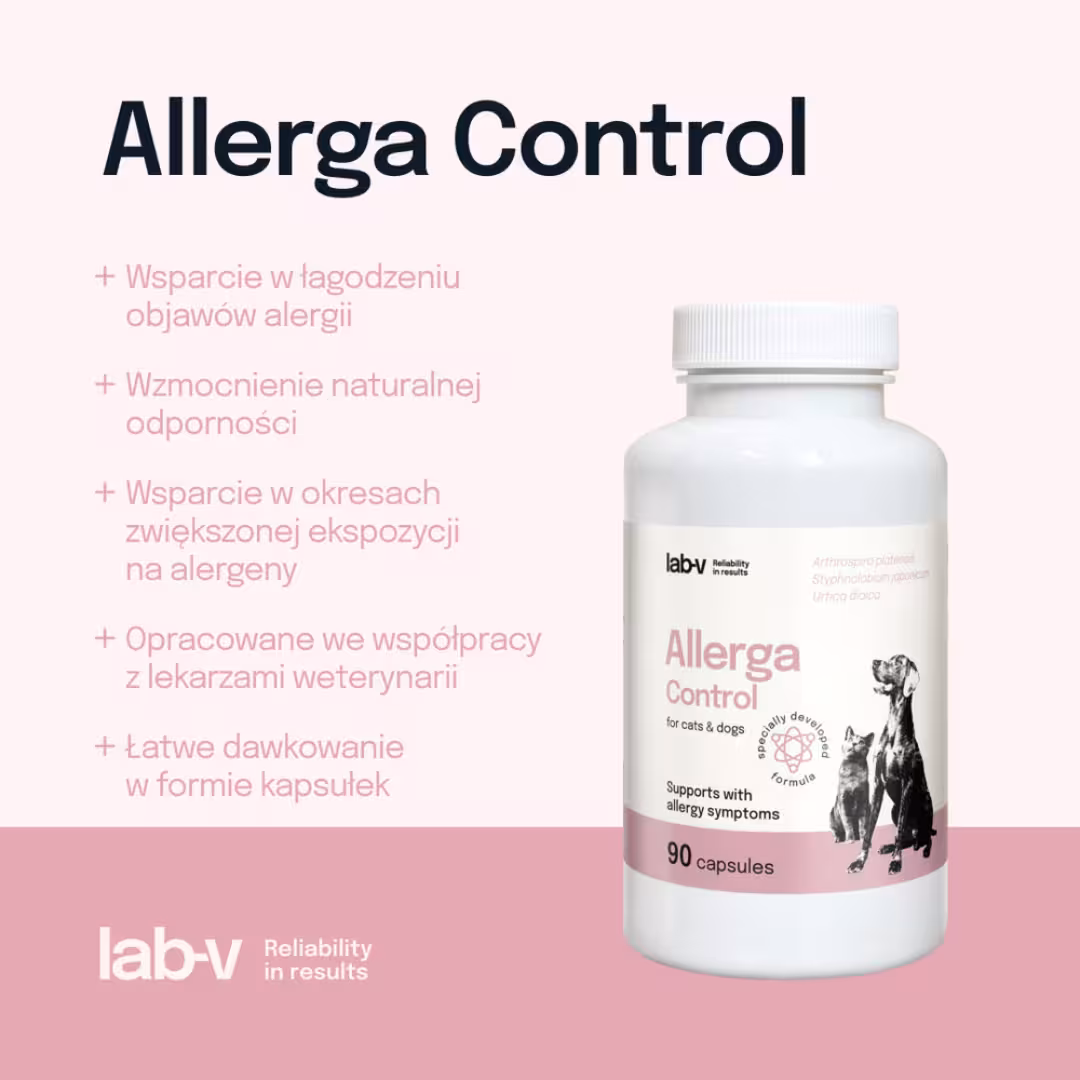 Lab-V Allerga Control - wsparcie dla psów i kotów z objawami alergii 90kaps