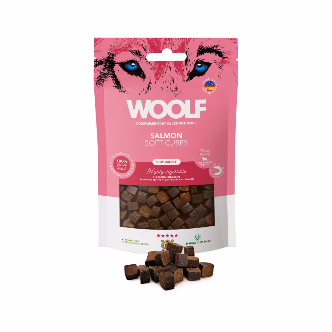 Woolf Soft Cubes Salmon 100 g