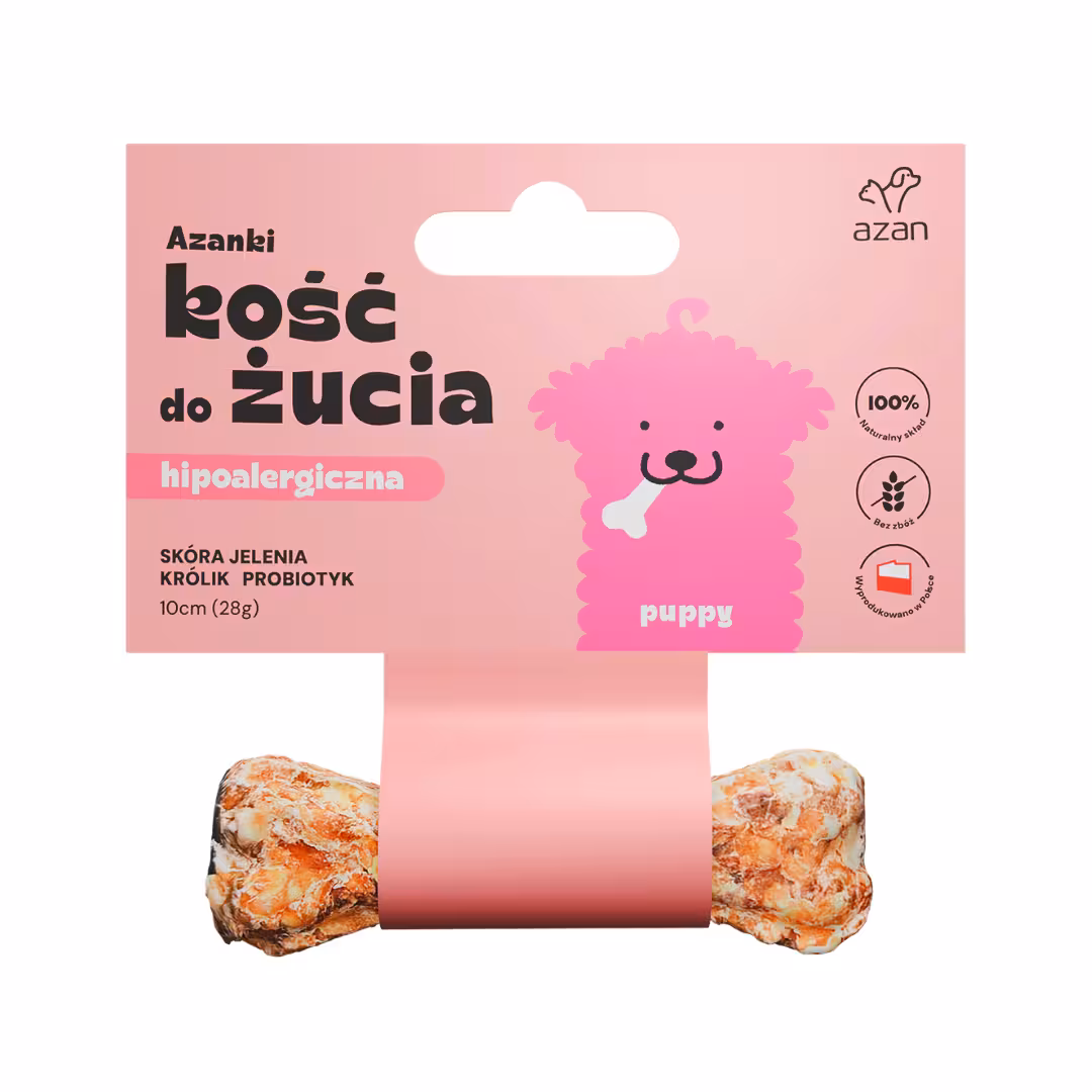 AZANKI Puppy Kość do żucia Jeleń z Królikiem 10cm