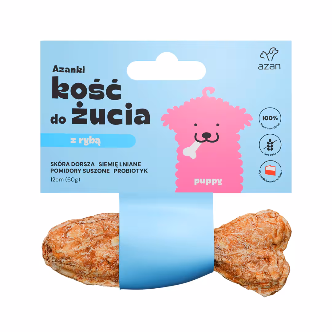 AZANKI Puppy Kość do żucia Dorsz 12 cm